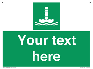 Custom sign safe condition Evacuation chute 